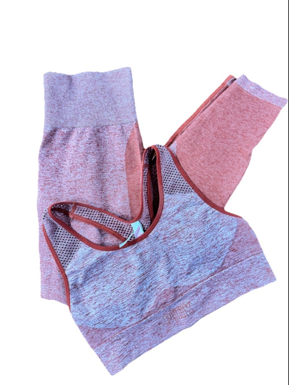 PINK Victoria’s Secret Athletic Set Small Sports Bra & Leggings Seamless Workout